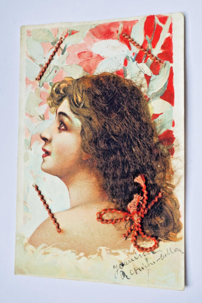 cheveux carte poste à cheveux (authentique)