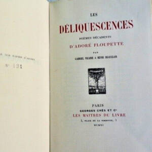 VICAIRE (Gabriel) & BEAUCLAIR (Henri) Les déliquescences d'Adoré Floupette