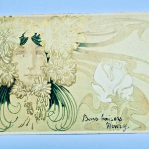 Arte Nouveau Jugendstil Giovane Donna Moderna 1903