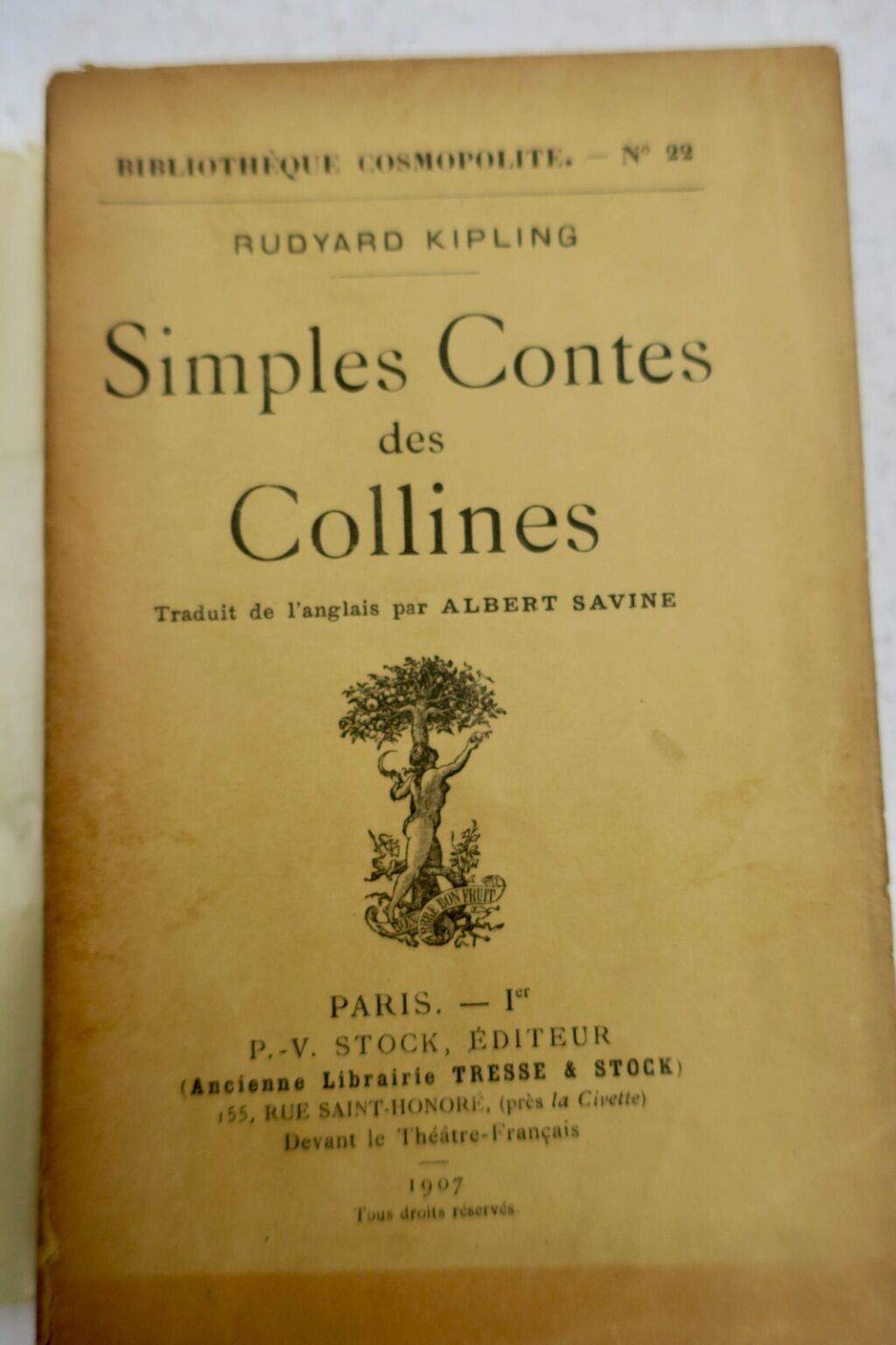 Plain Tales from the Hills - French First Edition
