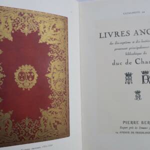 Beres Pierre Catalogue 44. livres anciens duc de Chartres