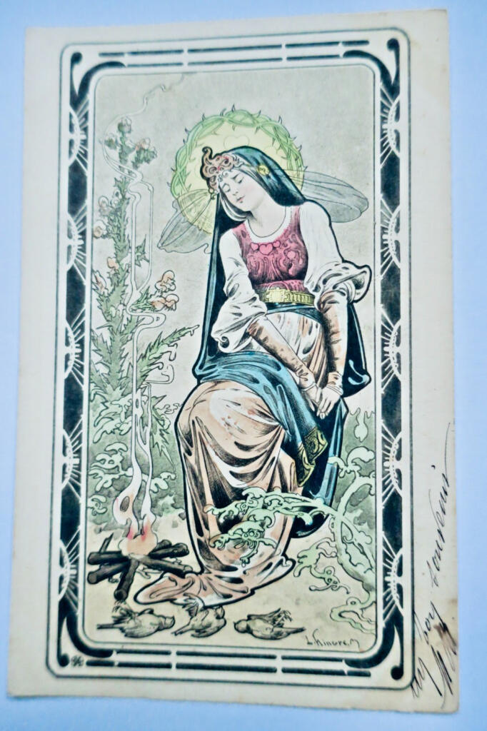 art nouveau jeune femme