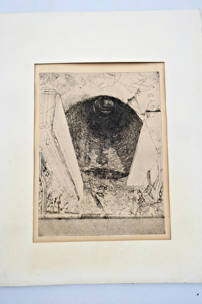 Signed etching by Claude Grobéty