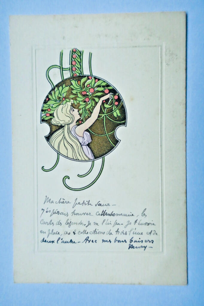 Art Nouveau Grußkarte
