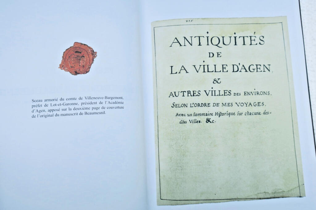 Agen 47 Antiquités de la ville d&rsquo;Agen : le manuscrit de Pierre de Beaumesnil