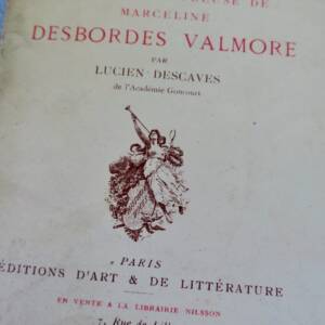 DESCAVES LUCIEN La Vie Douloureuse de Marceline Desbordes-Valmore