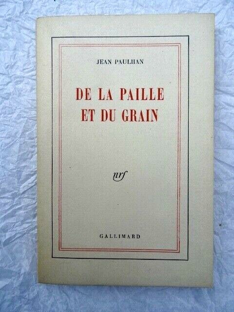 PAULHAN De la paille et du grain NRF blanche – Image 5