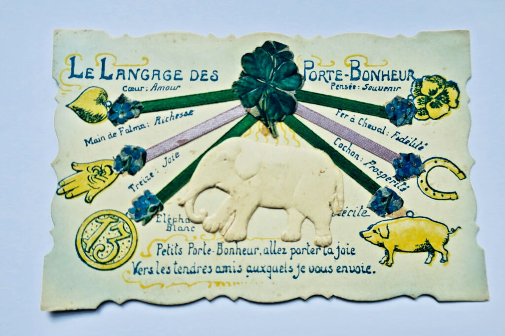 Porte Bonheur carte festonnée