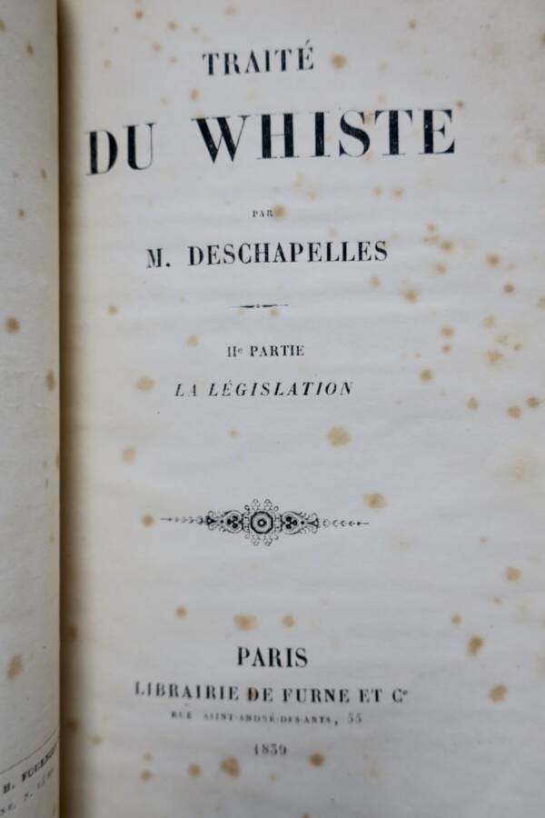 Whist-Regeln von Deschapelles: seltene Ausgabe von 1839