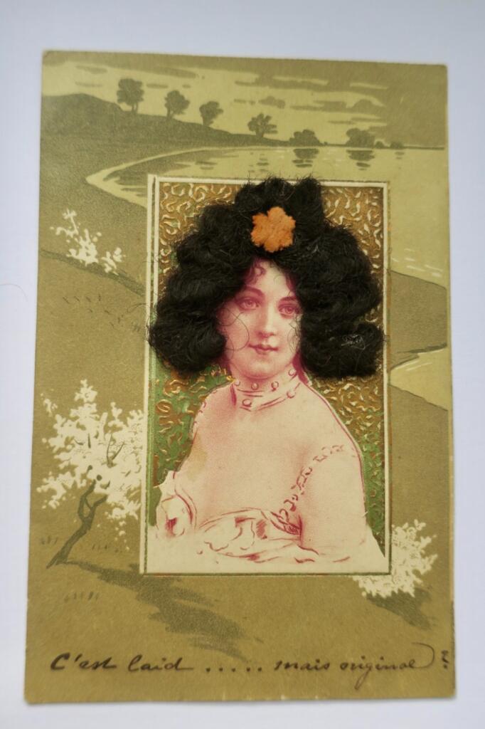 cheveux carte poste à cheveux (authentique)
