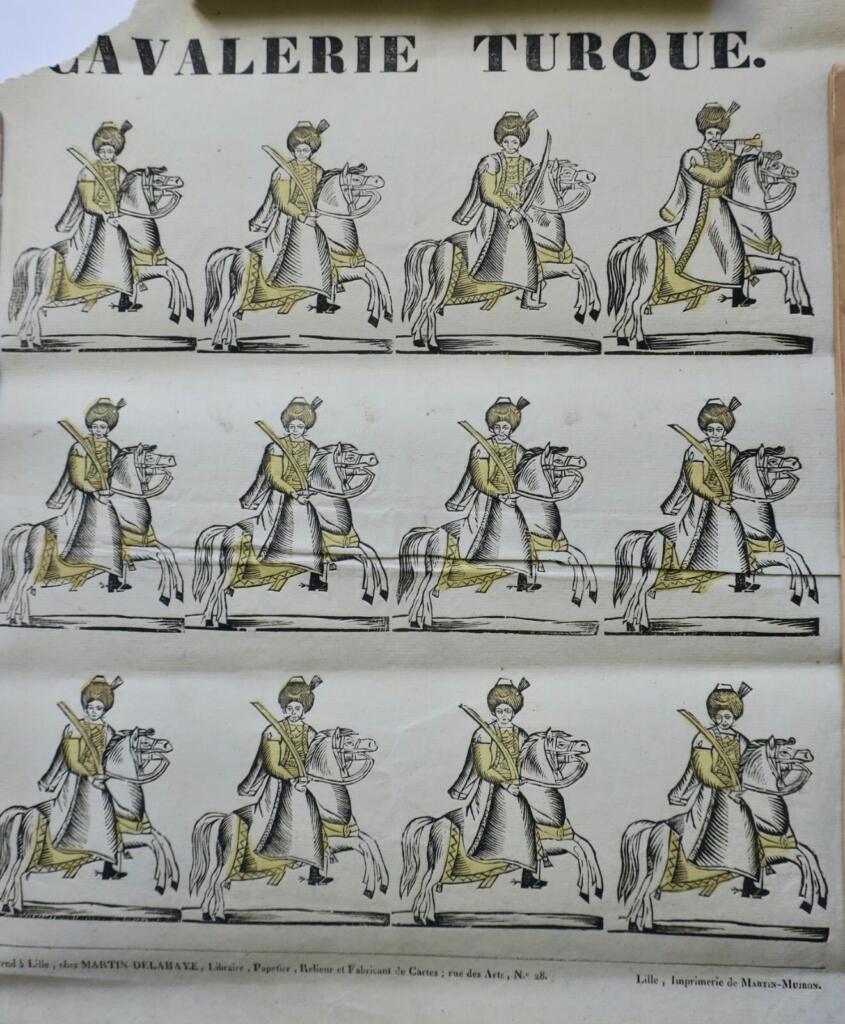 Turkish Cavalry and Infantry Watercolor