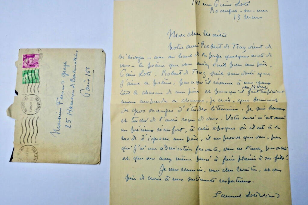Handgeschriebener Brief von Lotis Tochter
