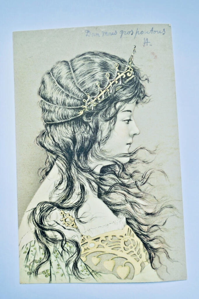 Jugendstil-Juwelierstudie einer jungen Frau, 1903