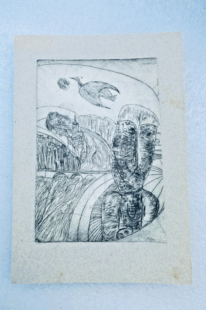 Radierung 96 x 140 mm