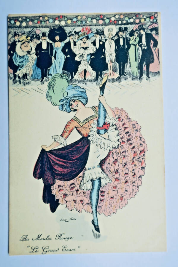 DANSEUSE au moulin rouge grand écart SAGER
