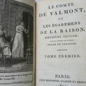 Graf Von Valmont Oder Die Irrungen Der Vernunft 1807