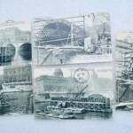 Early 20th-century Paris metro construction postcards