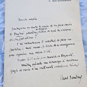 Paul Souday lettre autographe signée