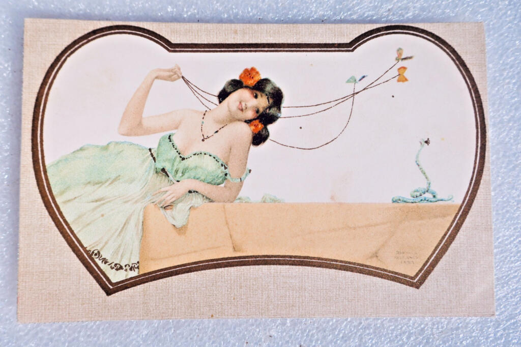 KIRCHNER Raphael Kirchner die Spielerin Schmetterlinge und Schlange Jugendstil