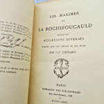 La Rochefoucauld Les Maximes de La Rochefoucauld 1881