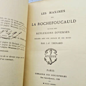 La Rochefoucauld Les Maximes de La Rochefoucauld 1881