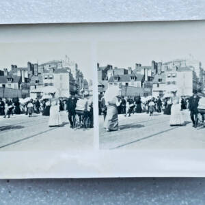 LE HAVRE près du musée 1907 carte stéréo