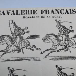 Cavalerie française HUSSARD DE LA MORT 48 x 32 cm