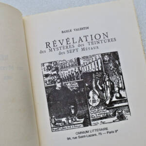 REVELATION DES MYSTERES DES TEINTURES DES SEPT METAUX Valentin