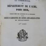 1853 Administrative & Commercial Directory of Aube