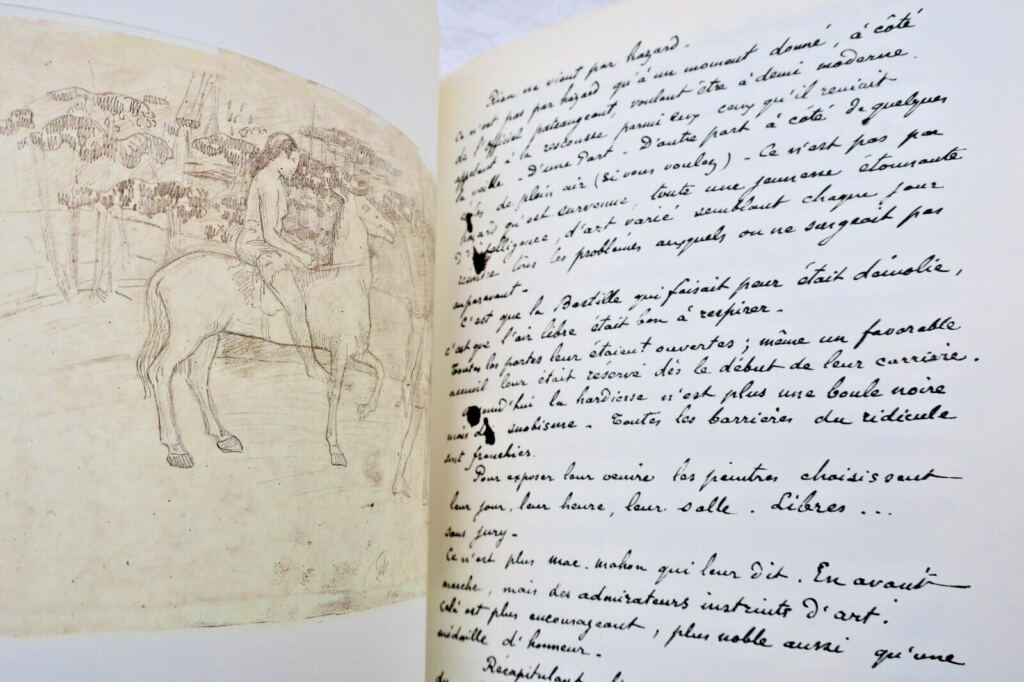 Faksimile von Gauguins illustriertem Manuskript