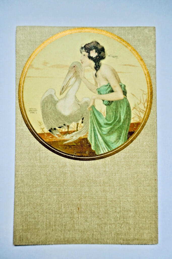 Raphael Kirchner femme et le pélican
