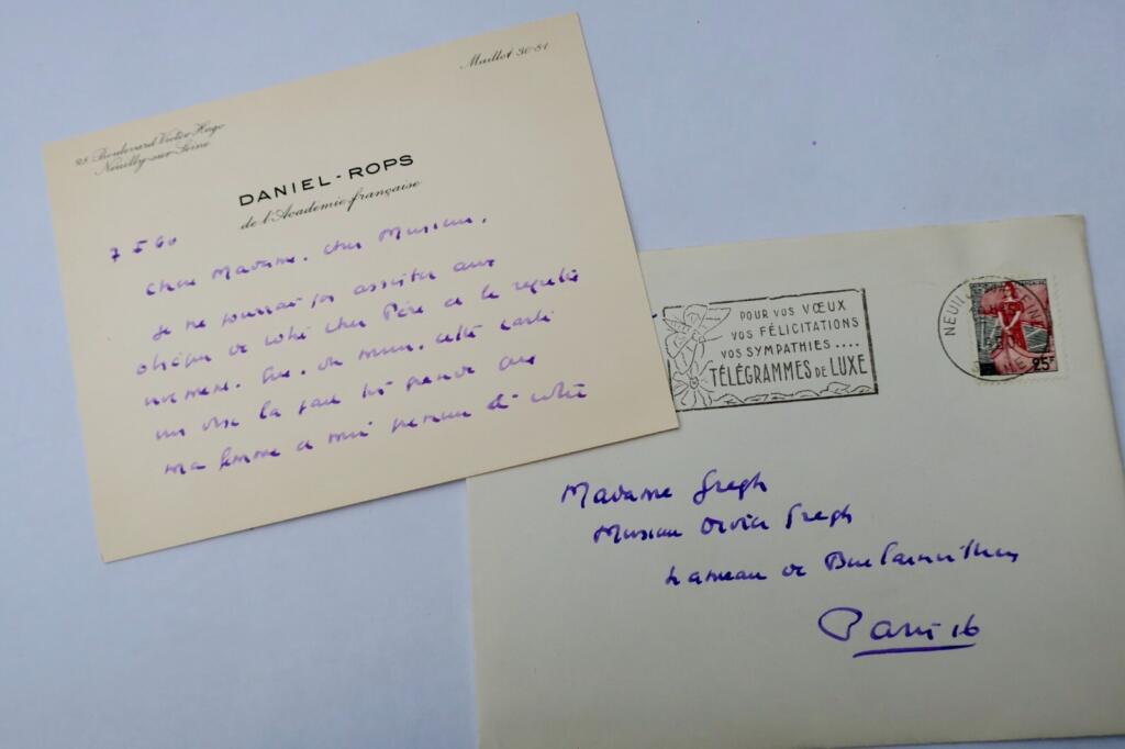 Autographed letter to poet F. Gregh