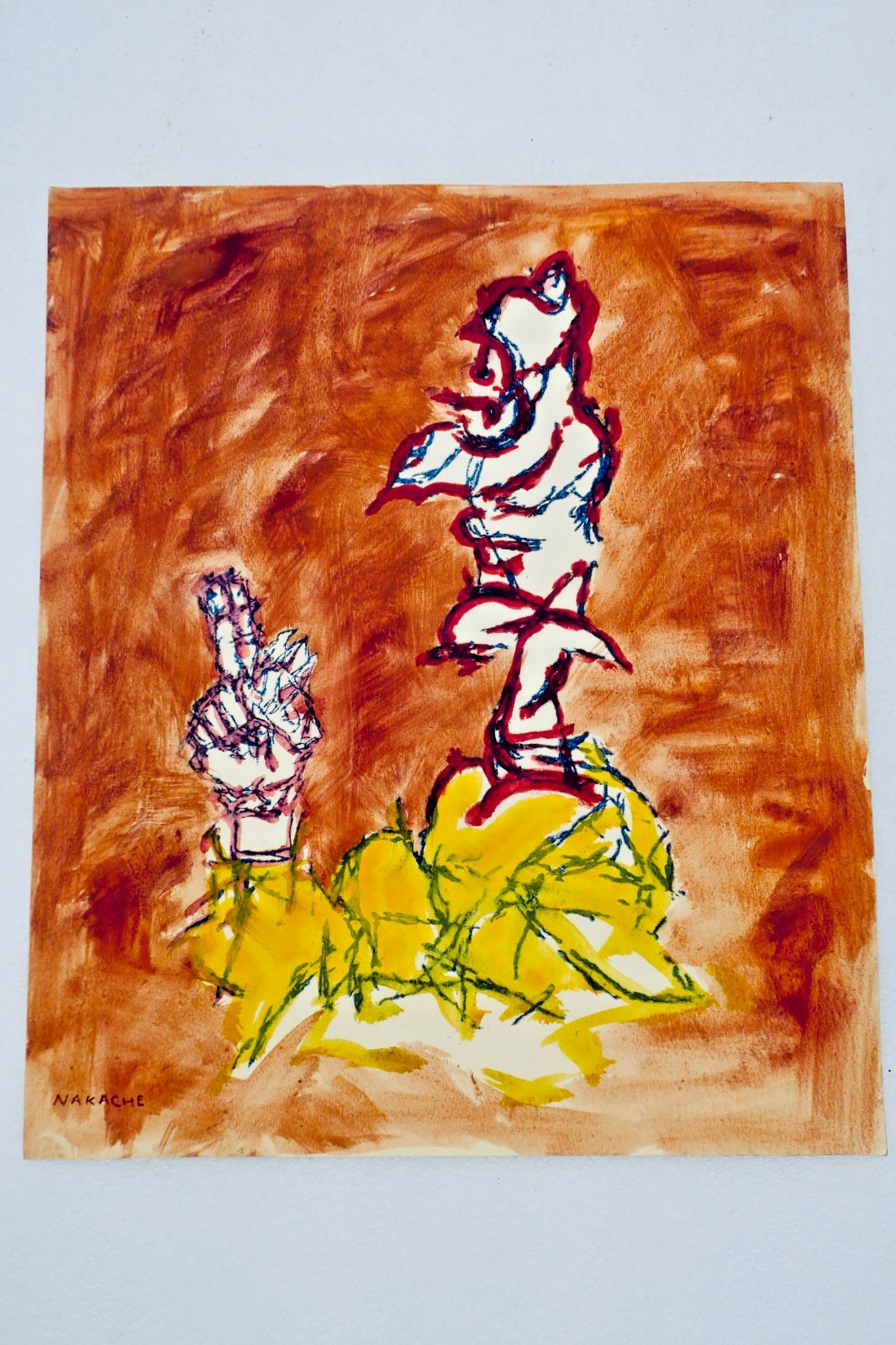 Nakache peinture orginale 30 x 34,5 cm