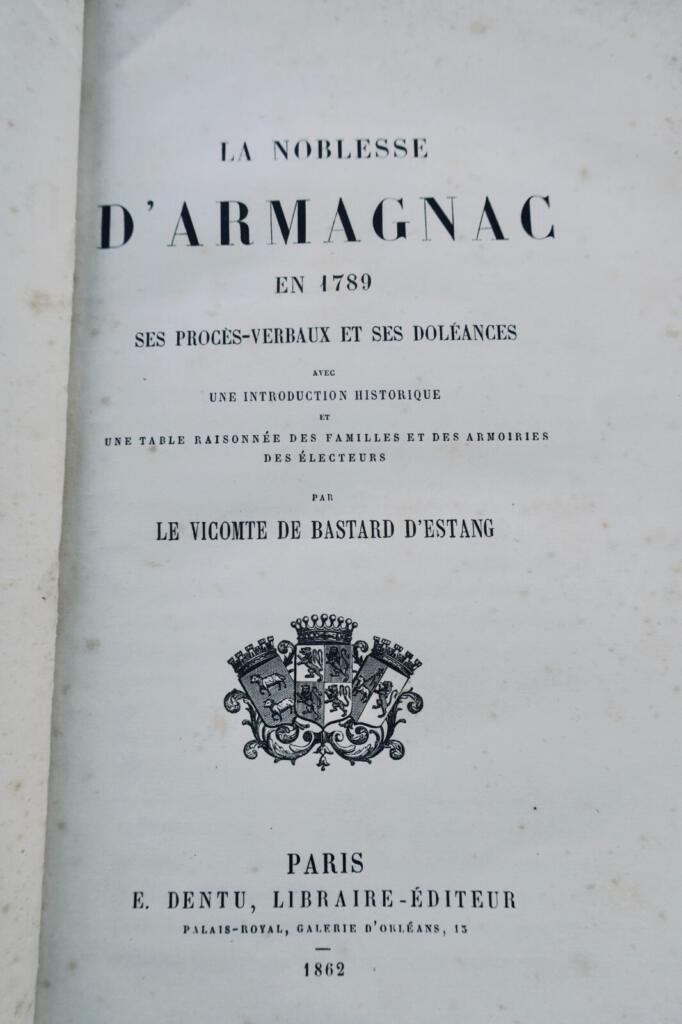 Adel der Armagnac 1789: Protokolle und Beschwerden