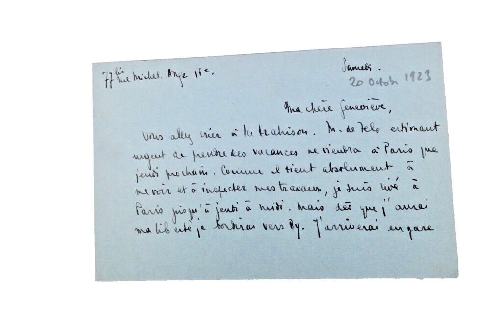 Signed letter from Pierre Brossolette