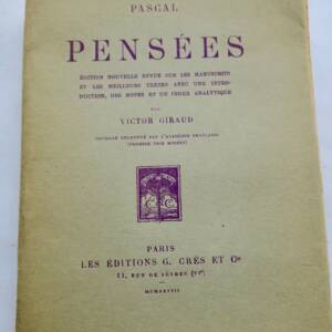 PASCAL PENSEES 1928