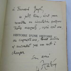 HALEVY (Daniel). Histoire d'une histoire Révolution..+ dédicace