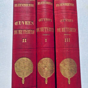 RUTEBEUF Oeuvres complètes de RUTEBEUF, trouvère du XIIIe bib. Elzévirienne