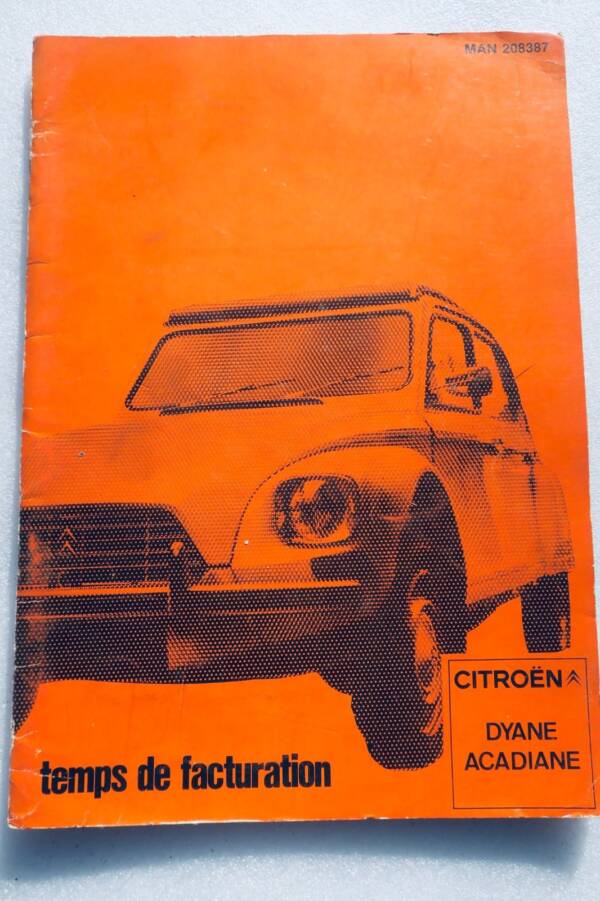 Citroën Diane & Acadiane mechanical invoicing period