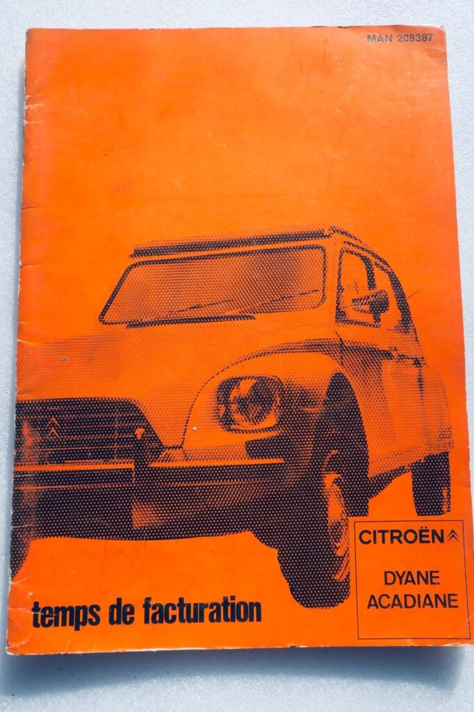 Citroën Diane & Acadiane Mechanische Fakturierungszeit