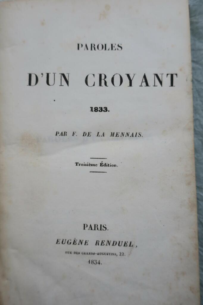Félicité de Lamennais' revolutionärer Glaubensappell