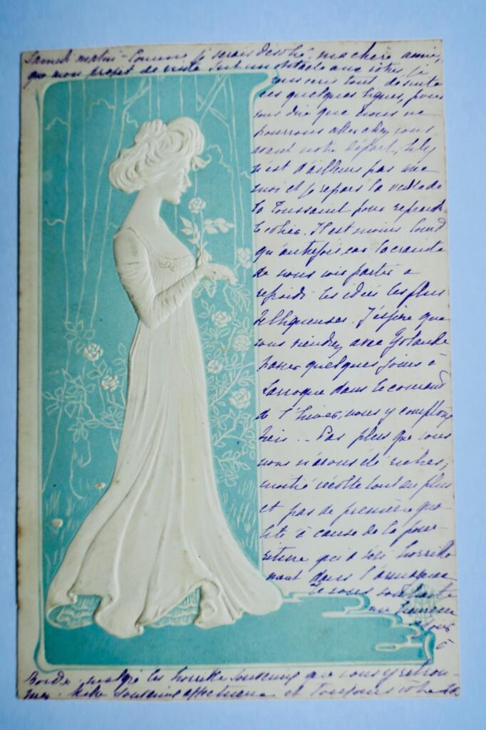 Schöne Epoche geprägte Postkarte, 1903