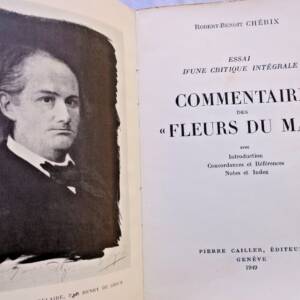 Baudelaire Chérix Essai d'une critique intégrale Commentaire des "fleurs du mal"