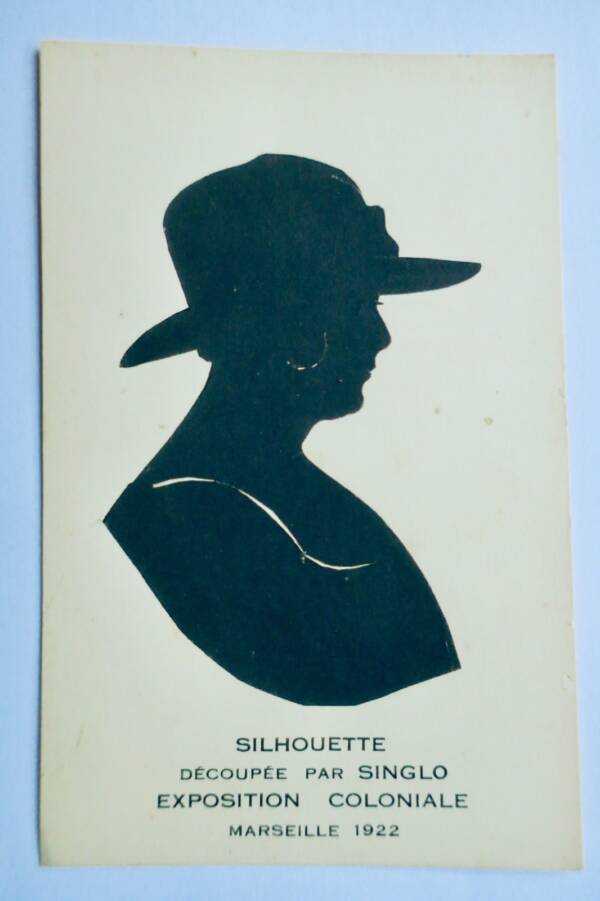 silhouette découpée par Singlo exposition coloniale 1922 Marseille