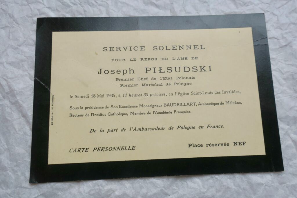 Polen: Todesbericht PILSUDSKI 1935