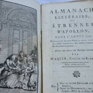 ALMANACH Almanach littéraire, ou Etrennes d'Apollon 1791