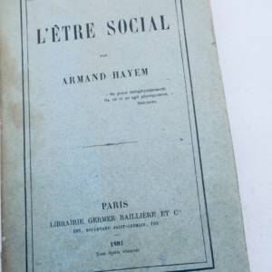 Social Hayem L'être social 1881