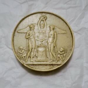 Médaille en plâtre Andrieu 40 mm.