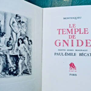 BECAT MONTESQUIEU Le Temple de Gnide
