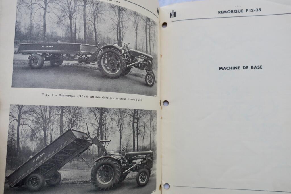 Mc Cormick REMORQUES catalogue pièces